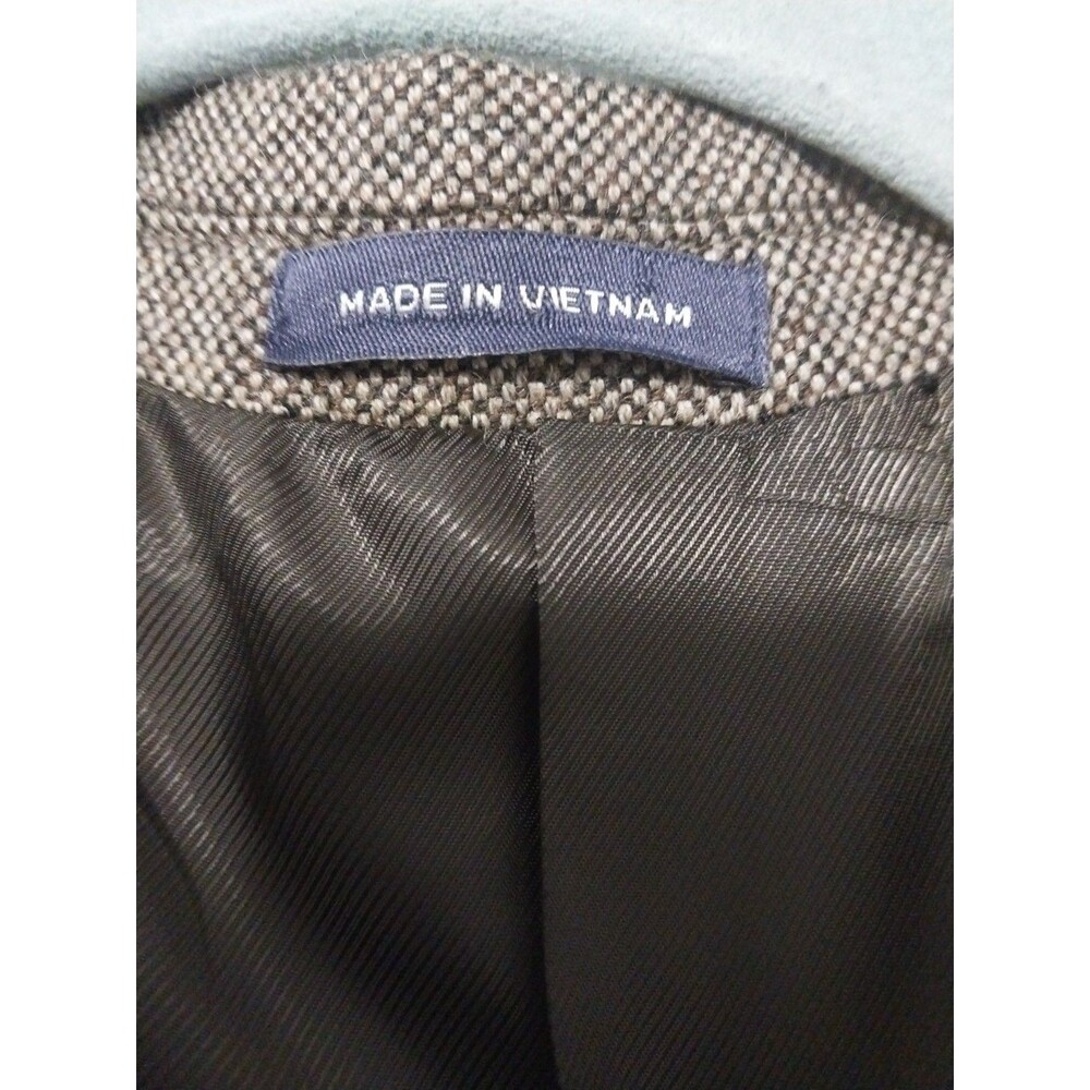 Stafford Men’s 100% Merino Wool Brown Gray Sport Coat Classic Fit Size 52R - Picture 5 of 9